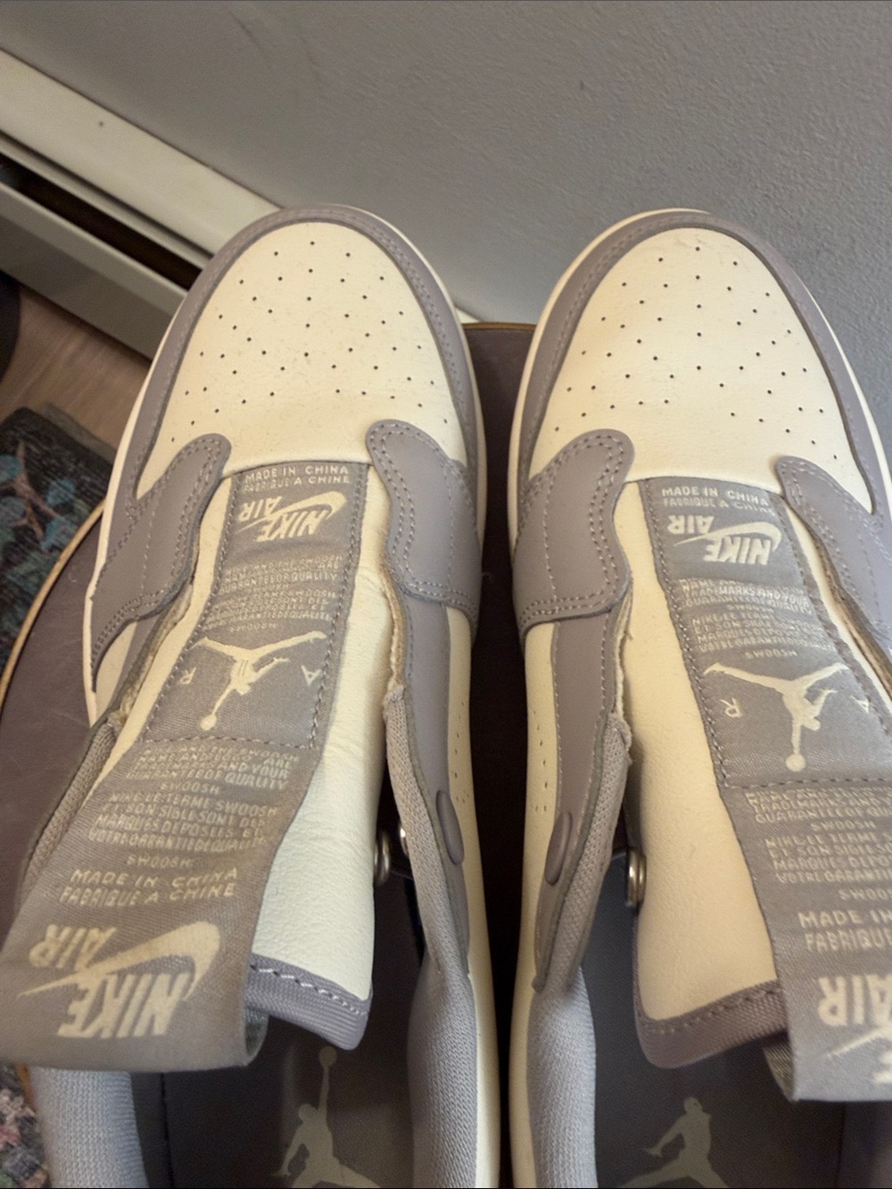 Nike Air Jordan 1 Retro Low Slip in the Atmosphere Grey colorway - Picture 7 of 8